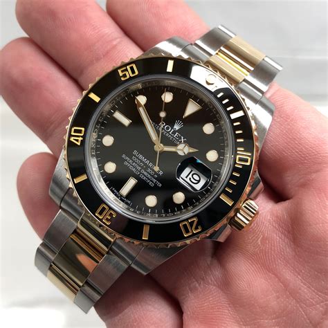 rolex submariner two tone black face